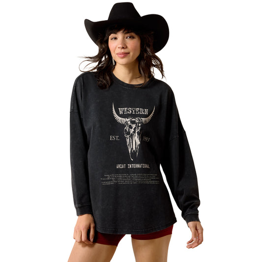 Ariat Canvas Oversized Long Sleeve T-Shirt