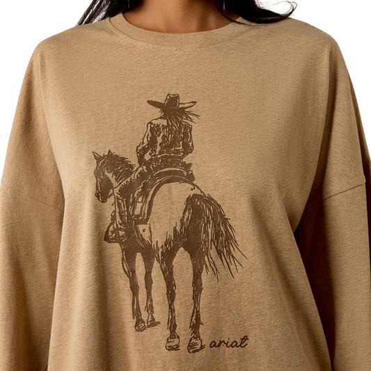 Ariat Canvas Oversized Long Sleeve T-Shirt