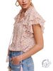 Elegant Petals Ruffle Blouse