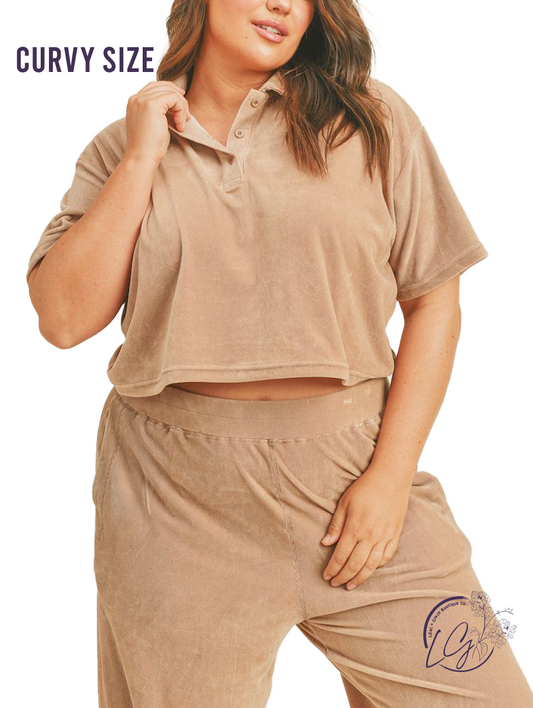 Curvy Soft Touch Crop Polo