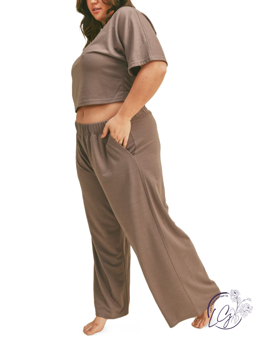 Curvy Beachfront Beauty Wide Leg Pants