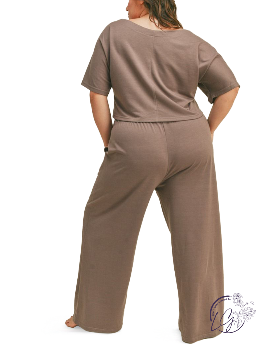 Curvy Beachfront Beauty Wide Leg Pants