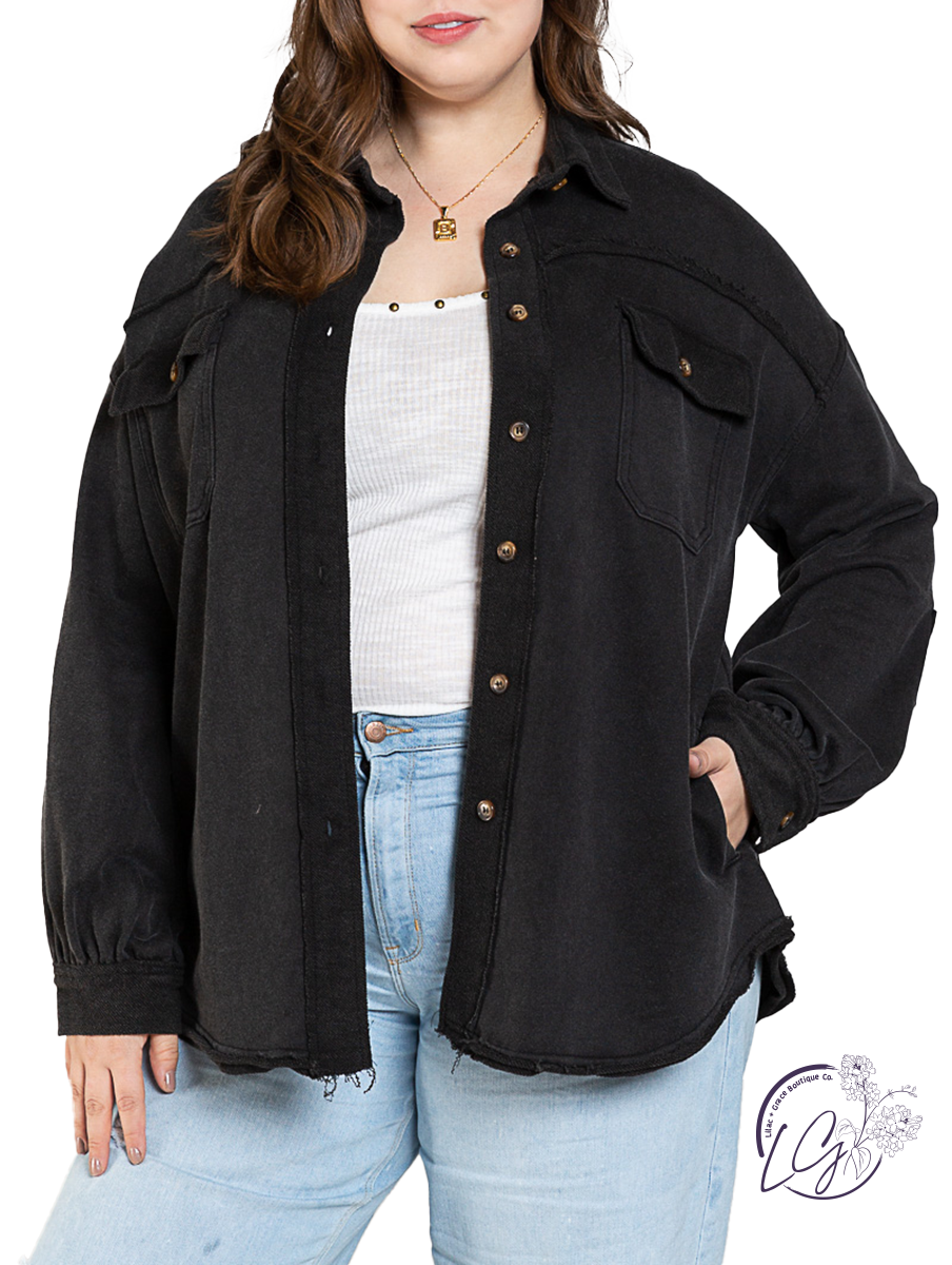 Curvy Upgrade The Classic Look French Terry Jacket