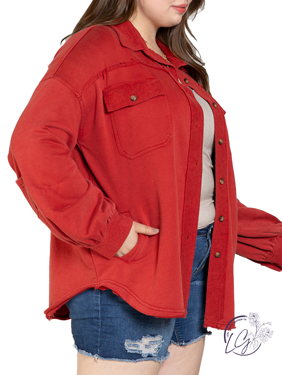 Curvy Upgrade The Classic Look French Terry Jacket