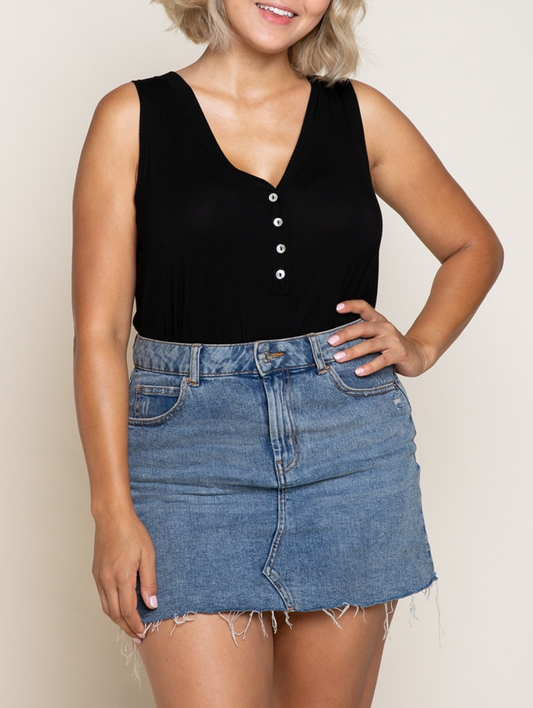 Curvy Not Your Typical Basic Knit Tank