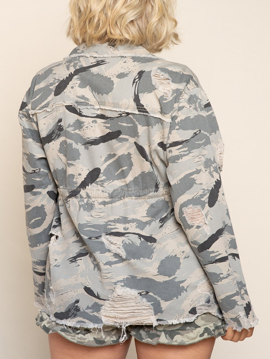 Curvy Sweet Camo Twill Jacket