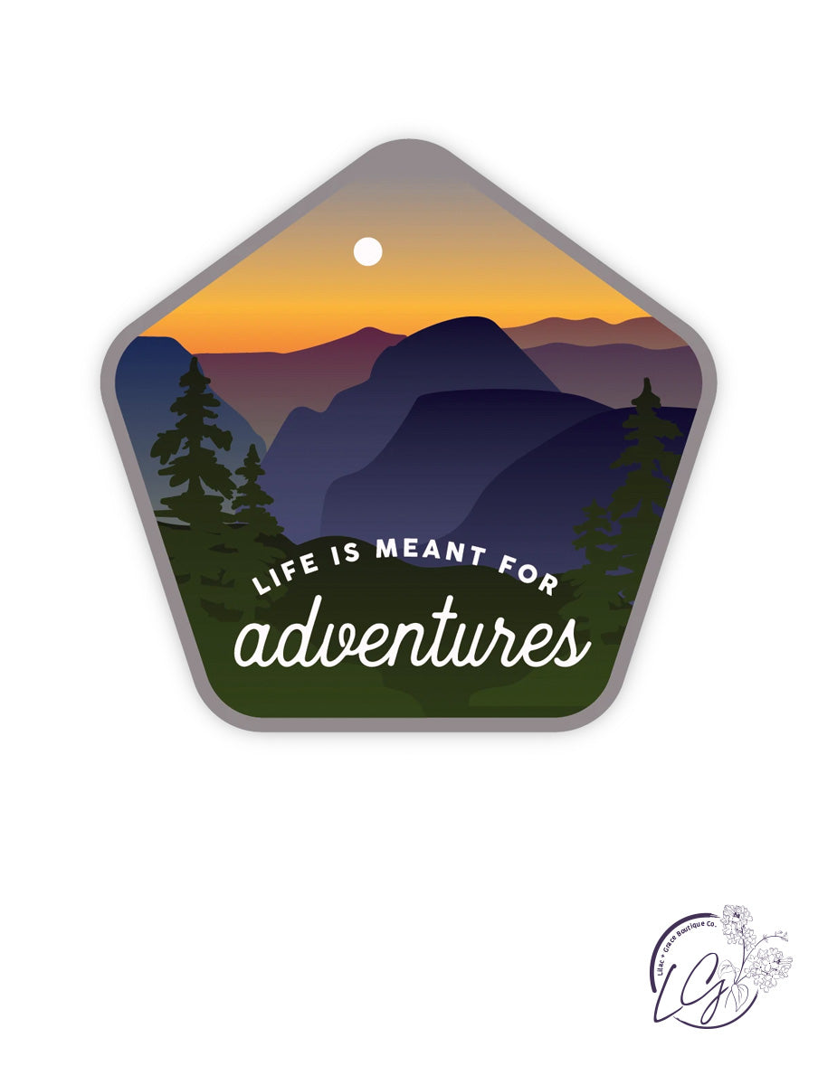 Sunset Mountain Range Sticker