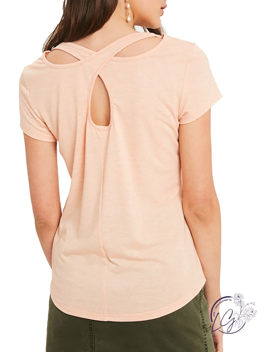 Nice & Basic Criss Cross Back Top