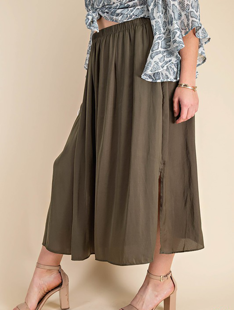 Curvy Not Too Late for Love Midi Skirt