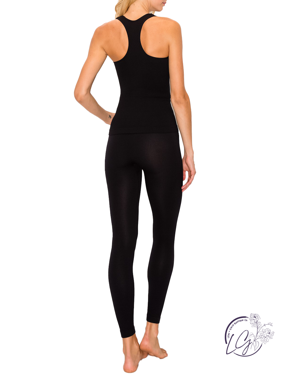 Relaxed Look Ribbed Seamless Tank Top