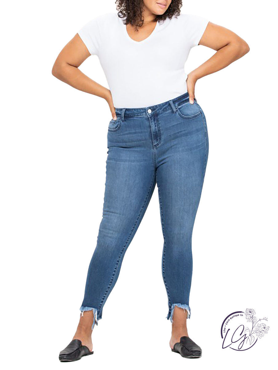 Curvy Chelsey Mid-Rise Cropped Skinny by Cello Jeans