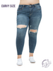 Curvy Gia High-Rise Distressed Skinny by Judy Blue