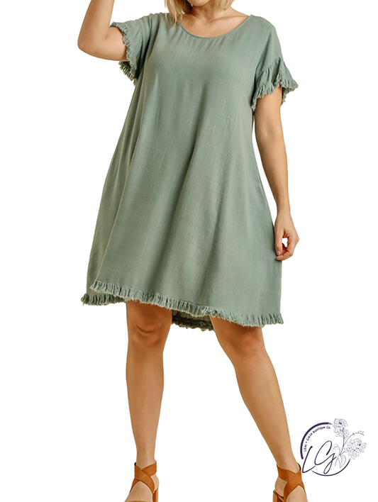 Curvy Bright & Fun Linen Dress