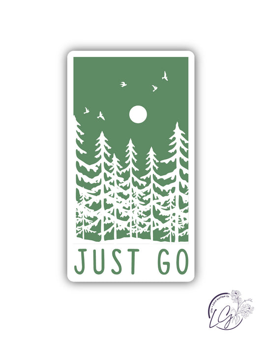 Just Go Trees Sticker