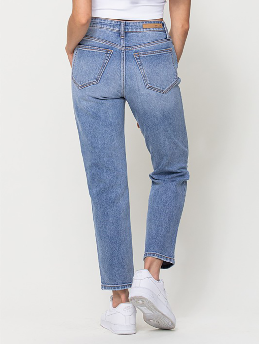 Violet High-Rise Slim Straight by Cello Jeans