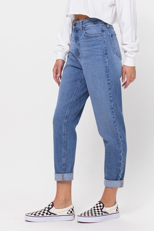 Jessica High-Rise Cuffed Mom Jean by Cello Jeans