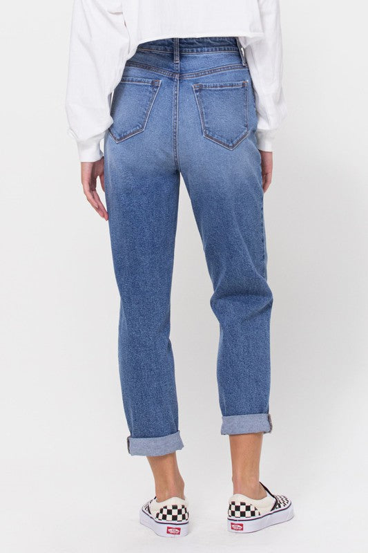 Jessica High-Rise Cuffed Mom Jean by Cello Jeans