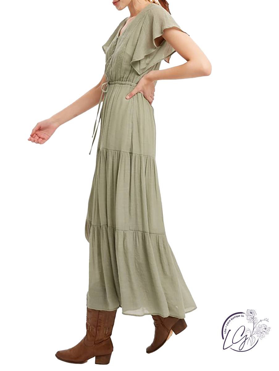 LISTICLE FINAL SALE: Sassy Boho Maxi Dress L LISTICLE FINAL SALE: Sassy Boho Maxi Dress L