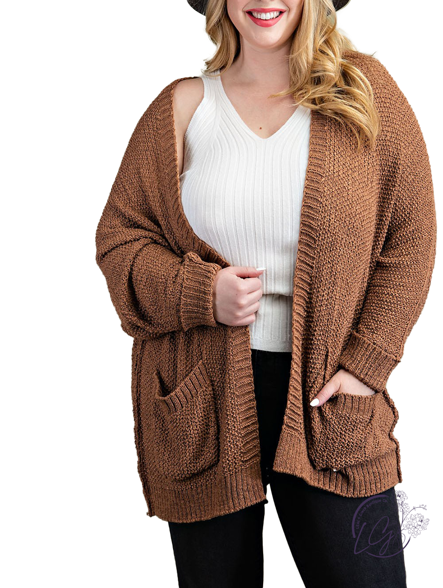 Curvy Following The Road Knit Cardigan