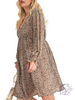 Curvy Lovin' Leopard Long Sleeve Dress