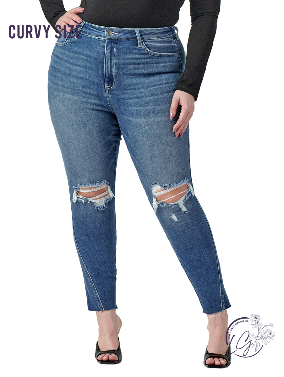 Curvy Willow High-Rise Twisted Seam Skinny by Cello Jeans