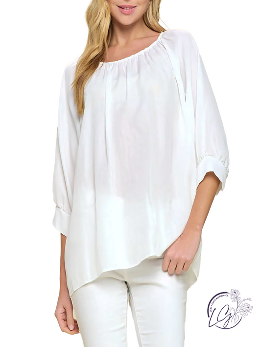 Easy Breezy Bubble Sleeve Blouse