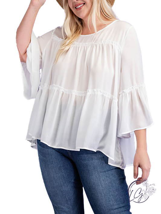 Curvy Slipping Away Blouse