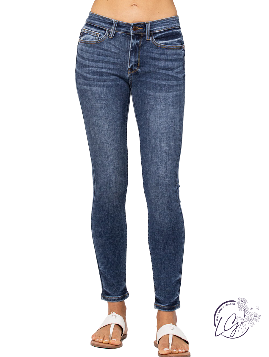 Lacey Mid-Rise Non Distressed Skinny by Judy Blue