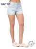 Curvy Polly Mid-Rise Rainbow Thread Shorts by Judy Blue