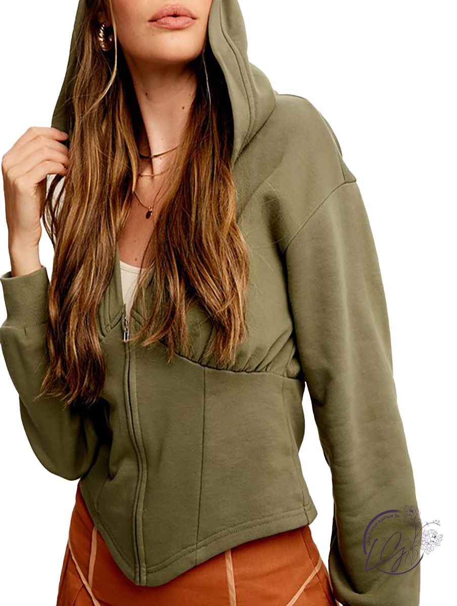 Chic and City Vibe French Terry Zip-Up