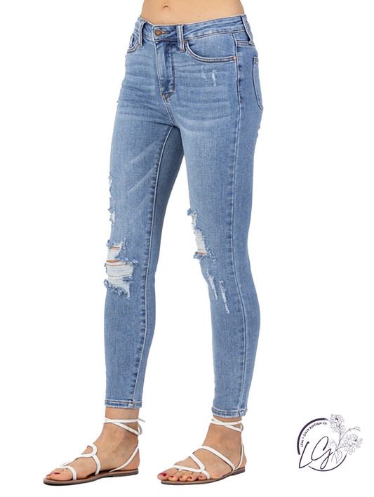 (SALE) Angel High-Rise Tummy Control Skinny by Judy Blue