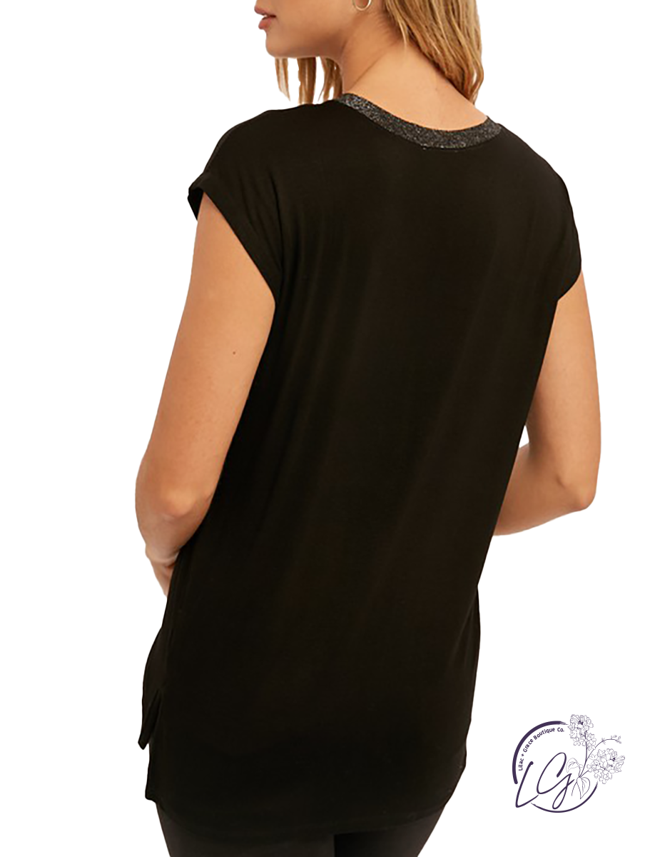 Sweetness Overload Relaxed Basic V-Neck