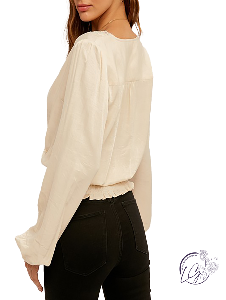 Coming Around Surplice Blouse