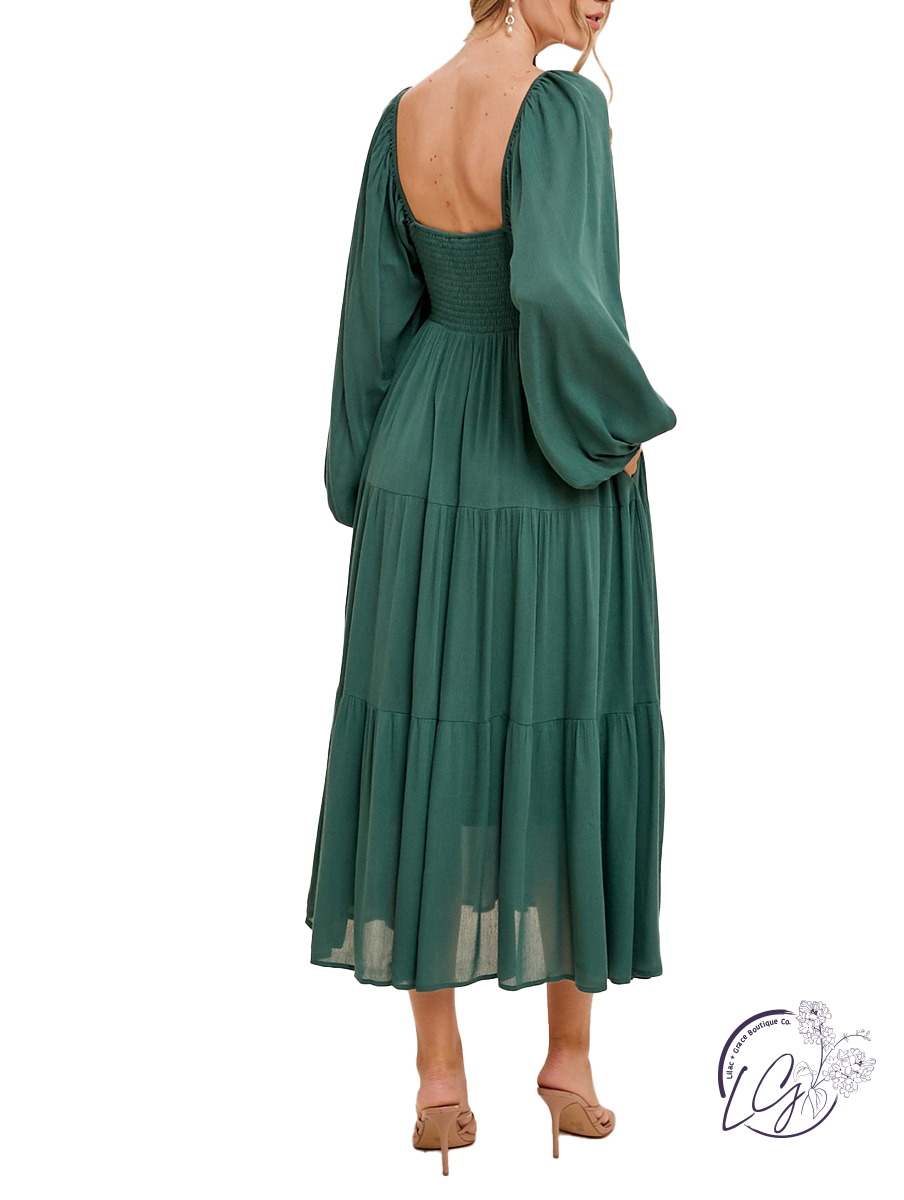 Playing The Field Tiered Maxi Dress