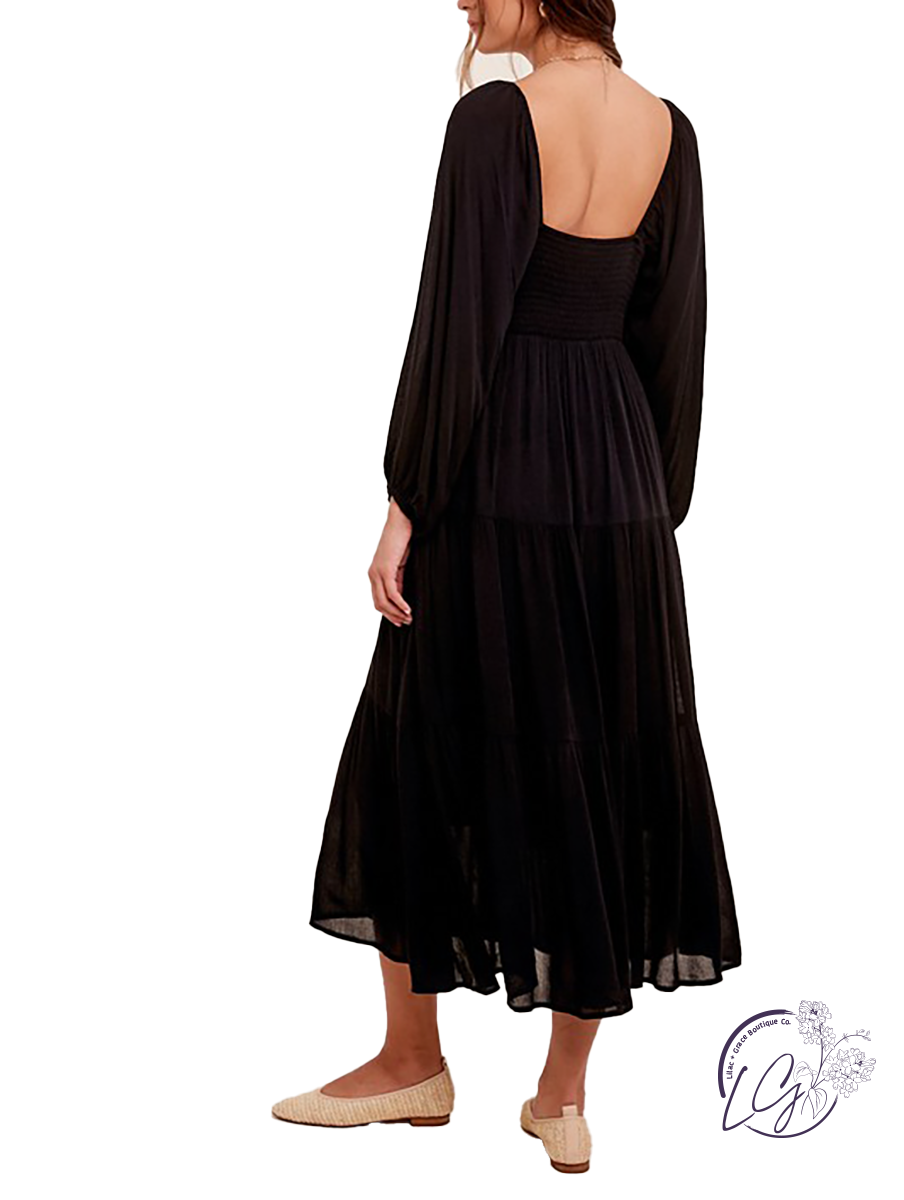 Playing The Field Tiered Maxi Dress