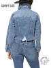 Curvy Aubree Denim Jacket w/ Howdy Embroidery by Judy Blue