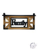 WOOD FRAMED LASER CUT FAMILY WALL SIGN