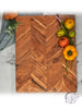 Herringbone Acacia Wood Serving Board