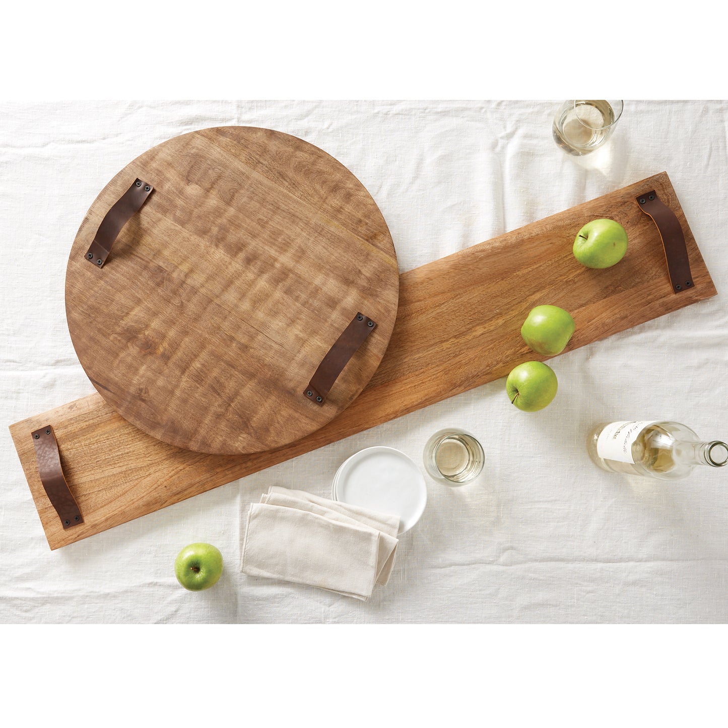 Round Oversized Wood Charcuterie board