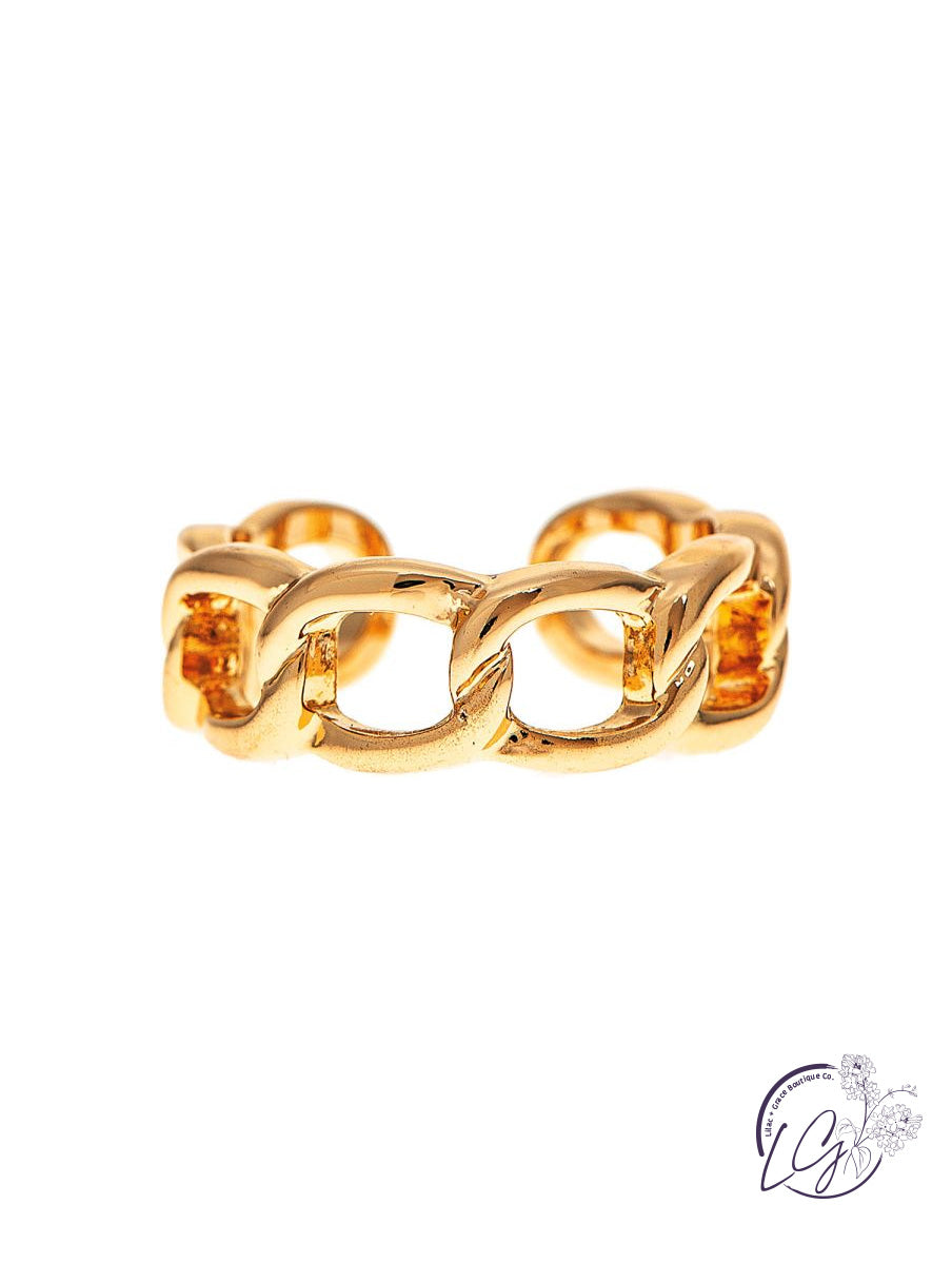 Gold Chain Link Ring