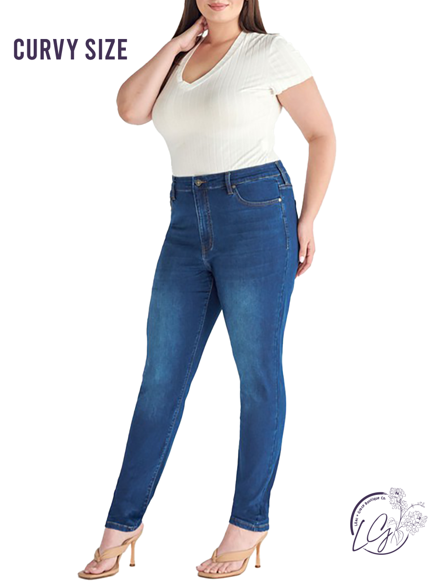 Curvy Gwen Super High-Rise Ankle Skinny by KanCan