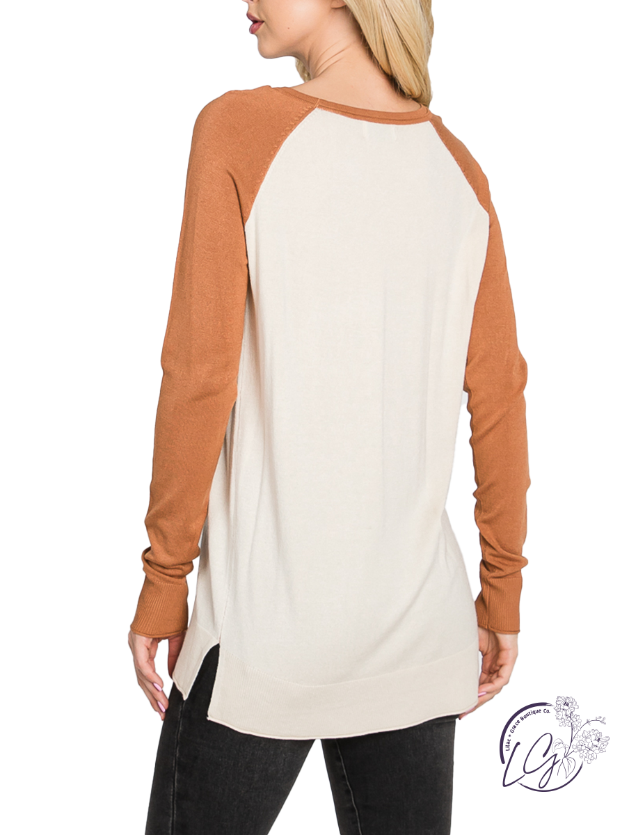 Nice & Neat Color Blocked Long Sleeve