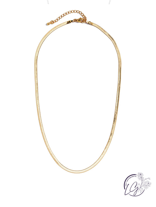 18" Herringbone Chain Necklace