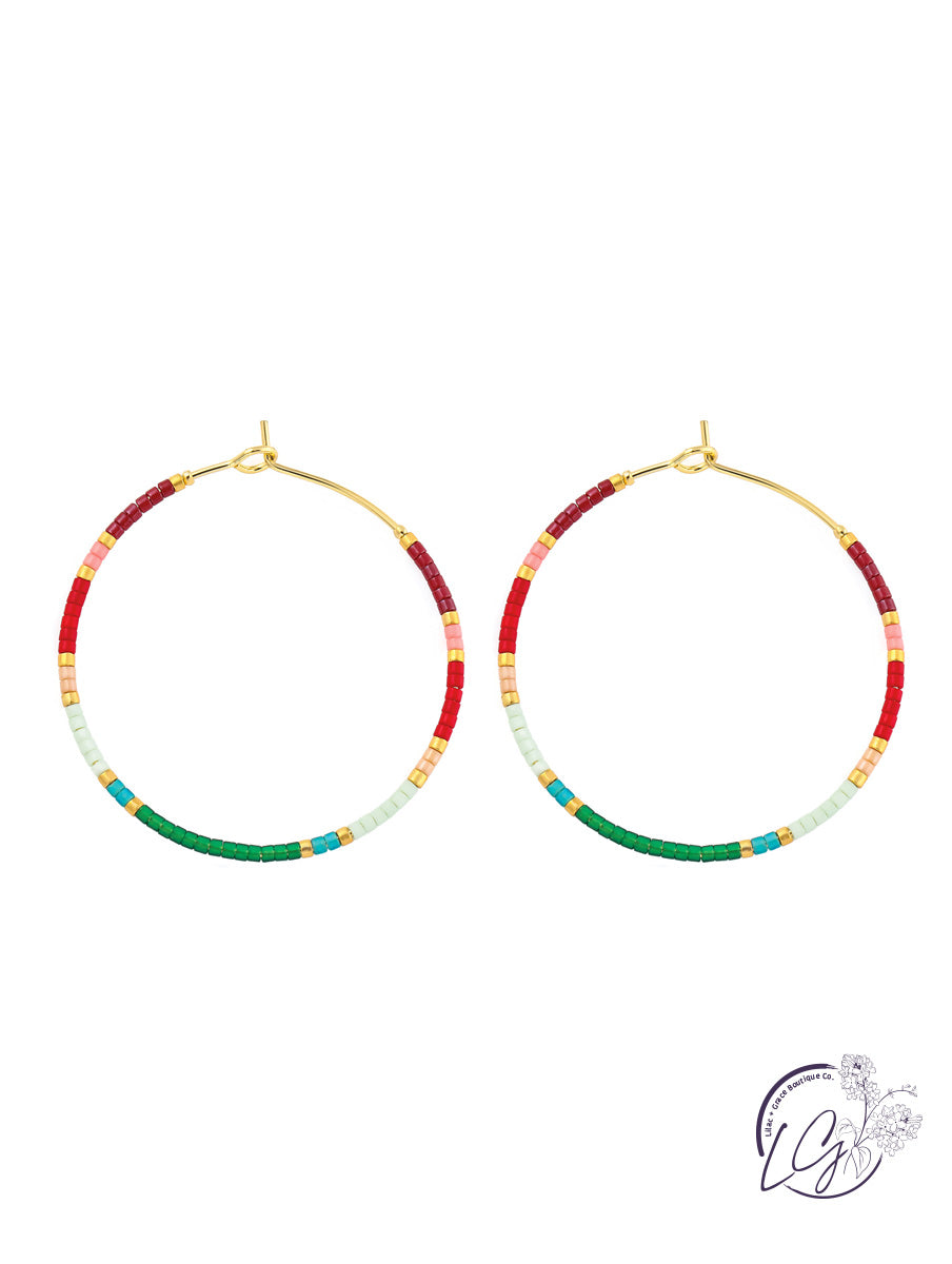 Delica on Round Wire Earrings