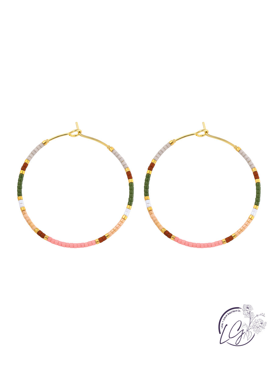 Delica on Round Wire Earrings