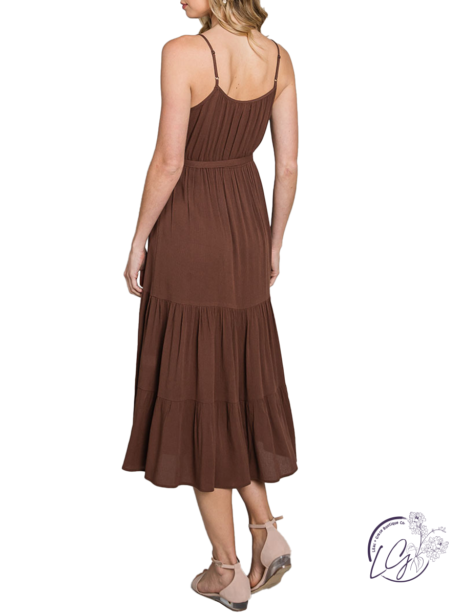 Coffee Date Tiered Maxi Dress