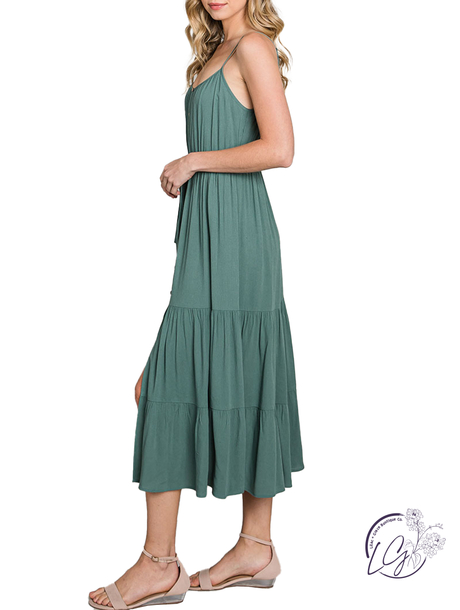 Coffee Date Tiered Maxi Dress