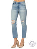 Dawson Mid-Rise Distressed Crop Jeans by Judy Blue