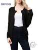 Curvy Think on it Cardigan in Black