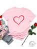 Brush Heart Tees & Crew Necks